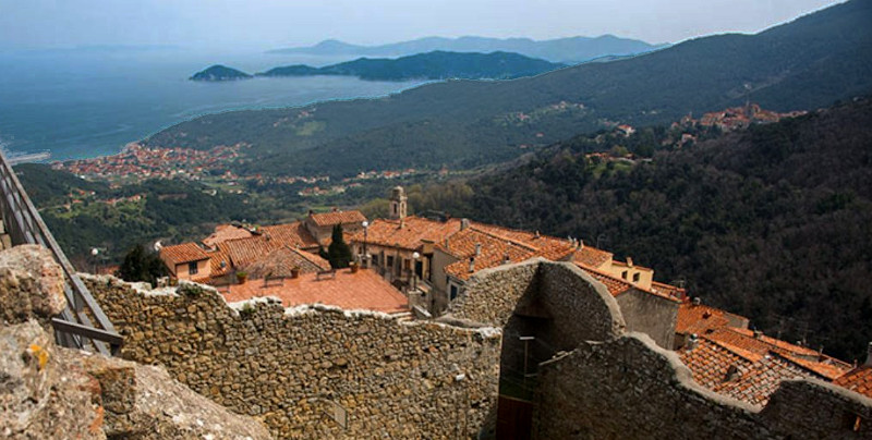 A view from Pisan Fortress of Marciana