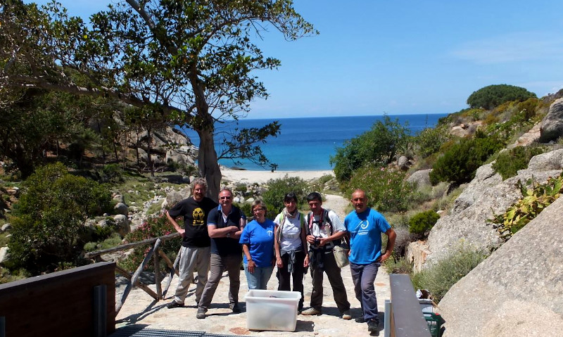 The Montecristo team: Alessandro Giannì, Sandro Magrì, Manuela Adami (ElbaTech), Giuliana Costa, Riccardo Galletti, Marco Sartore.