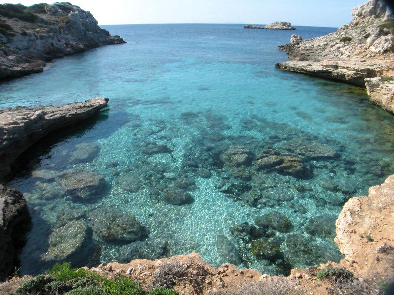 The cove of the Scarpa rock, Pianosa, waters worthy of a tropical paradise