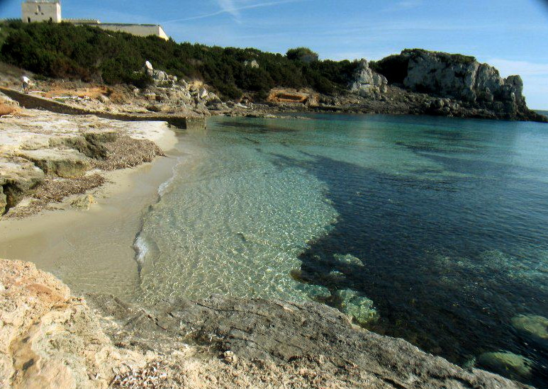 The cove of the Roman port, behind the Marquis’ residence,  Pianosa